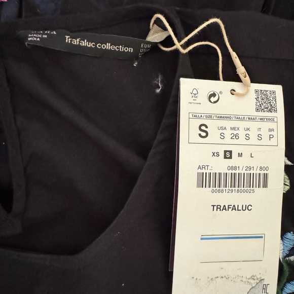 Zara‎ Trafaluc Collection Floral Embroidered Long Sleeve Mini Dress, Size S, NWT - Picture 15 of 16